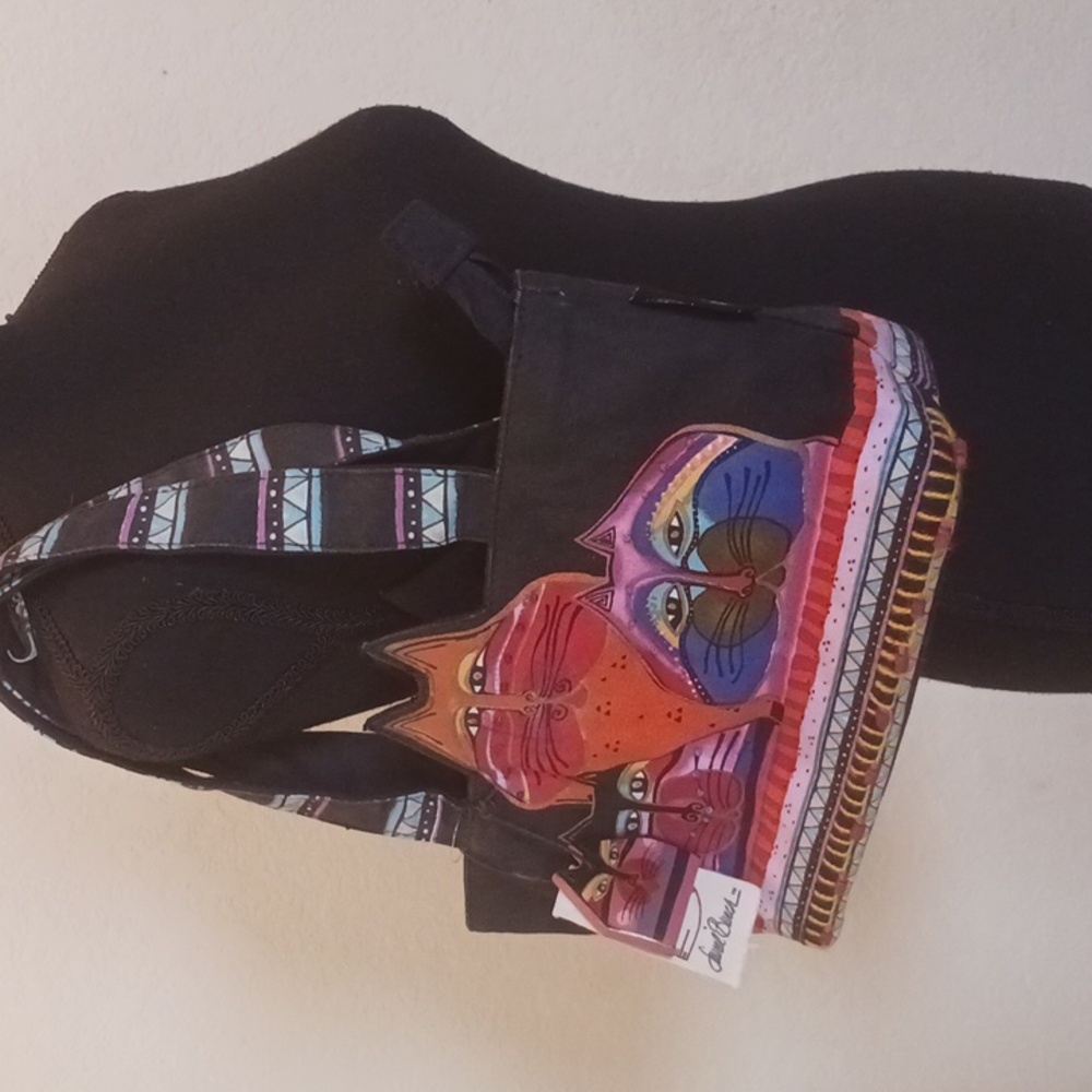 Laurel Burch Cat Bag With Cat Charm